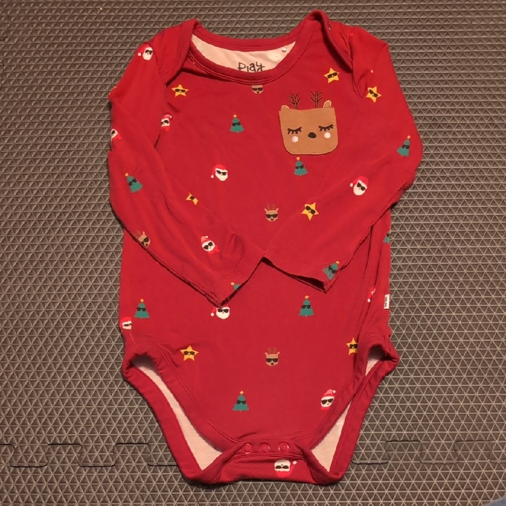 Little Sleepies Red Festive Kids Bodysuit